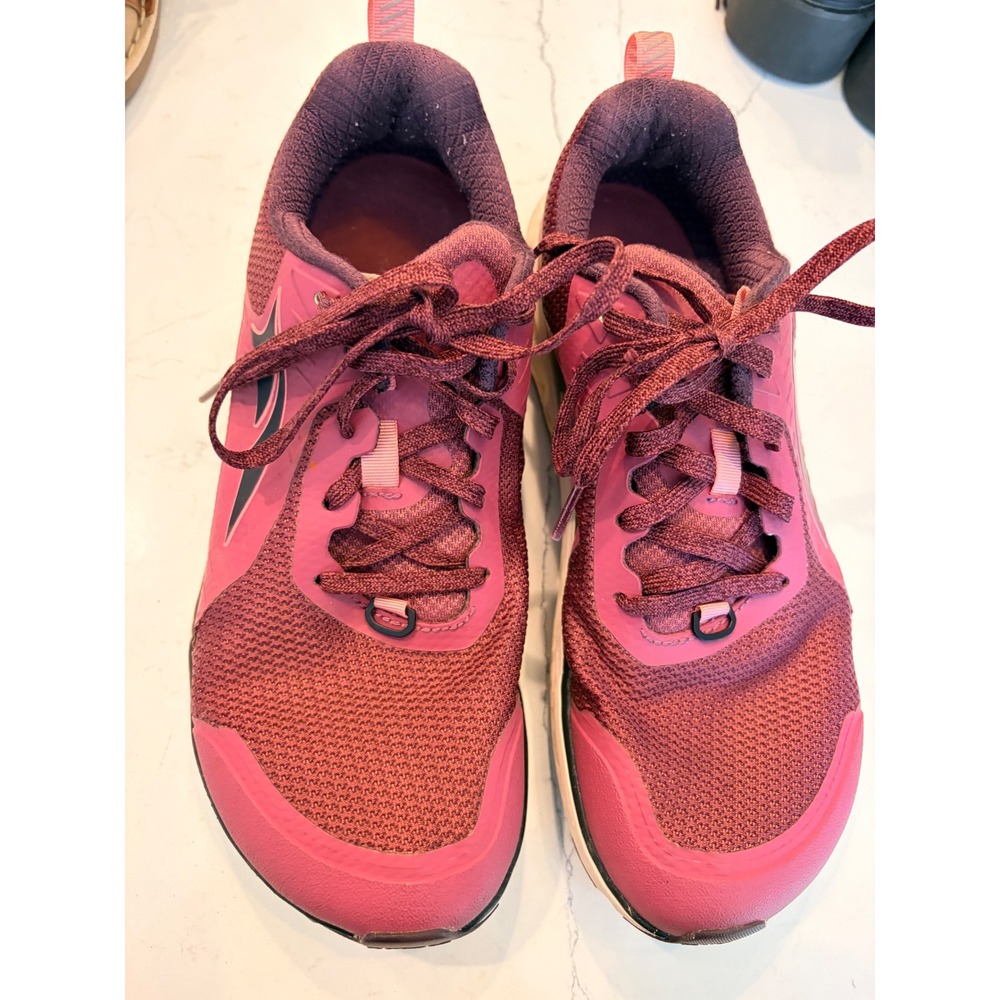 Altra Timp 3 Trail Running Shoes Pink Maroon Mesh Low Top Sneakers
